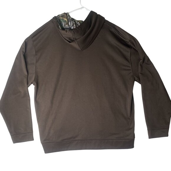 Realtree Buckhorn River Hoodie Mens XXL Brown Fleece Camo Flag Patriotic - Picture 3 of 11